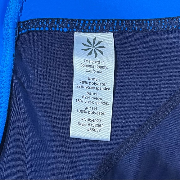Blue Colorblock Athleta Leggings - Picture 6 of 6